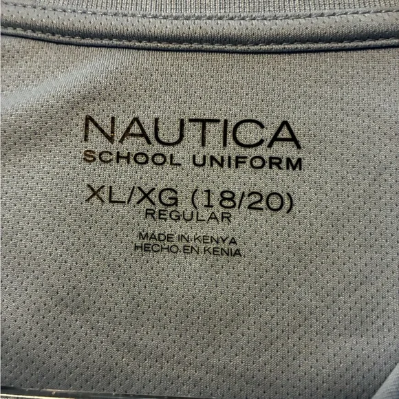 Nautica Big Boys  Light Blue Polo Shirt XL/ 18-20 - Picture 4 of 6